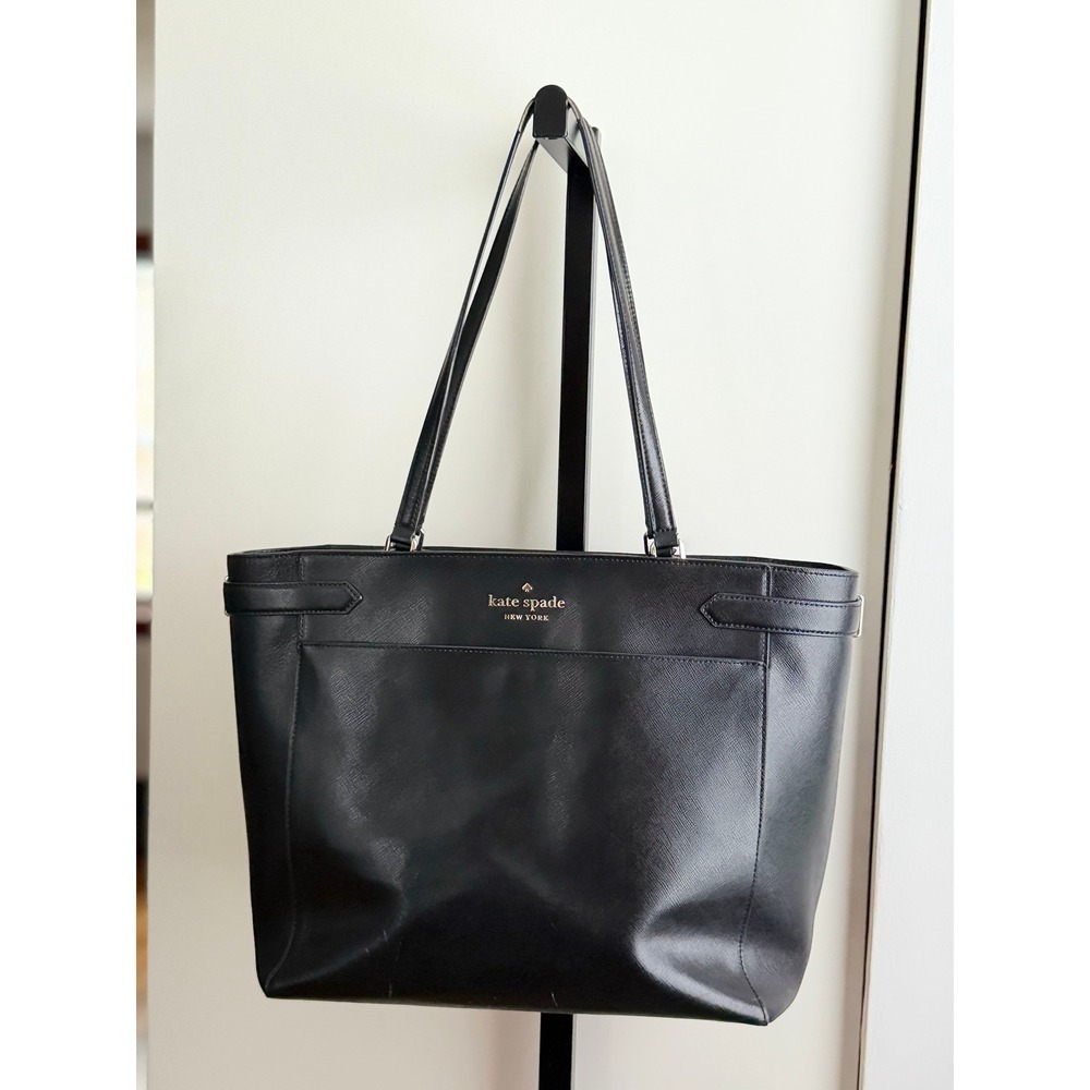 Kate Spade NY Staci Computer Tote – Black Genuine Leather